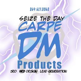 A logo for seize the day carpe dm products