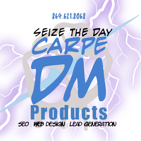 A logo for seize the day carpe dm products