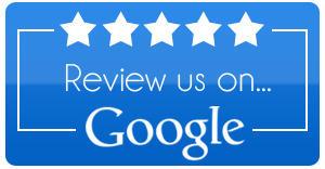 A blue button that says `` review us on google ''