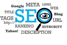 The word seo is on a white background