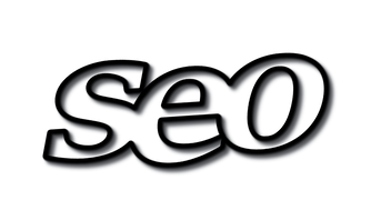 The word seo is written in black on a white background