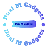 A logo for dual m gadgets , a company that sells dual m gadgets.