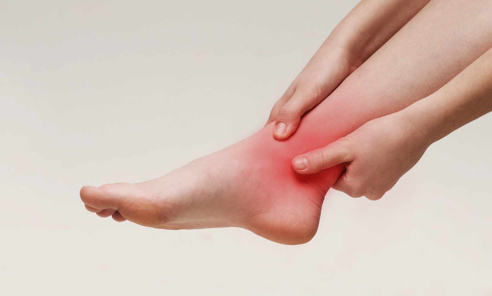 person suffering from ankle arthritis