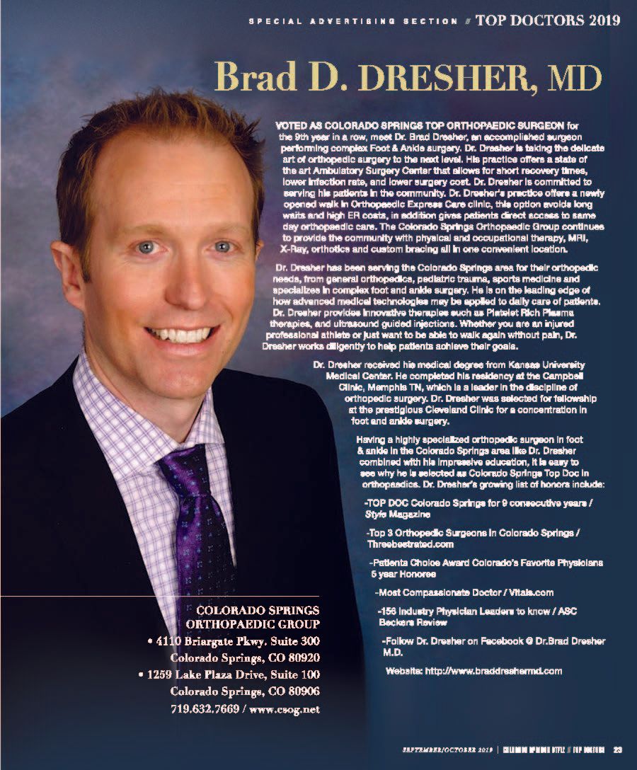 Dr. Brad Dresher, MD Top Doc Colorado Springs 2019