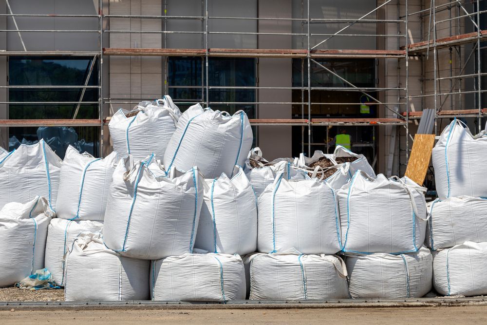 Large White Bags Stacked at a Construction Site — Select Site Solutions in Lake Conjola, NSW