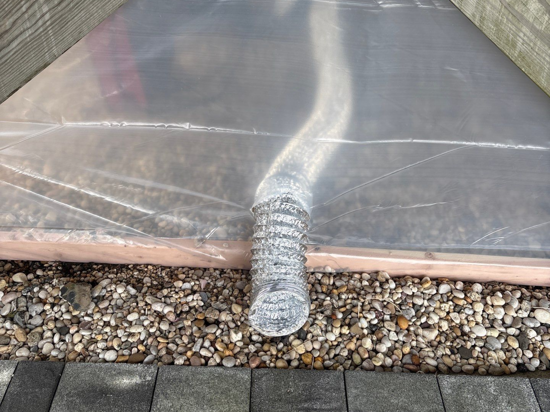 Structural drying equipment exhaust at home in Mastic Beach, NY