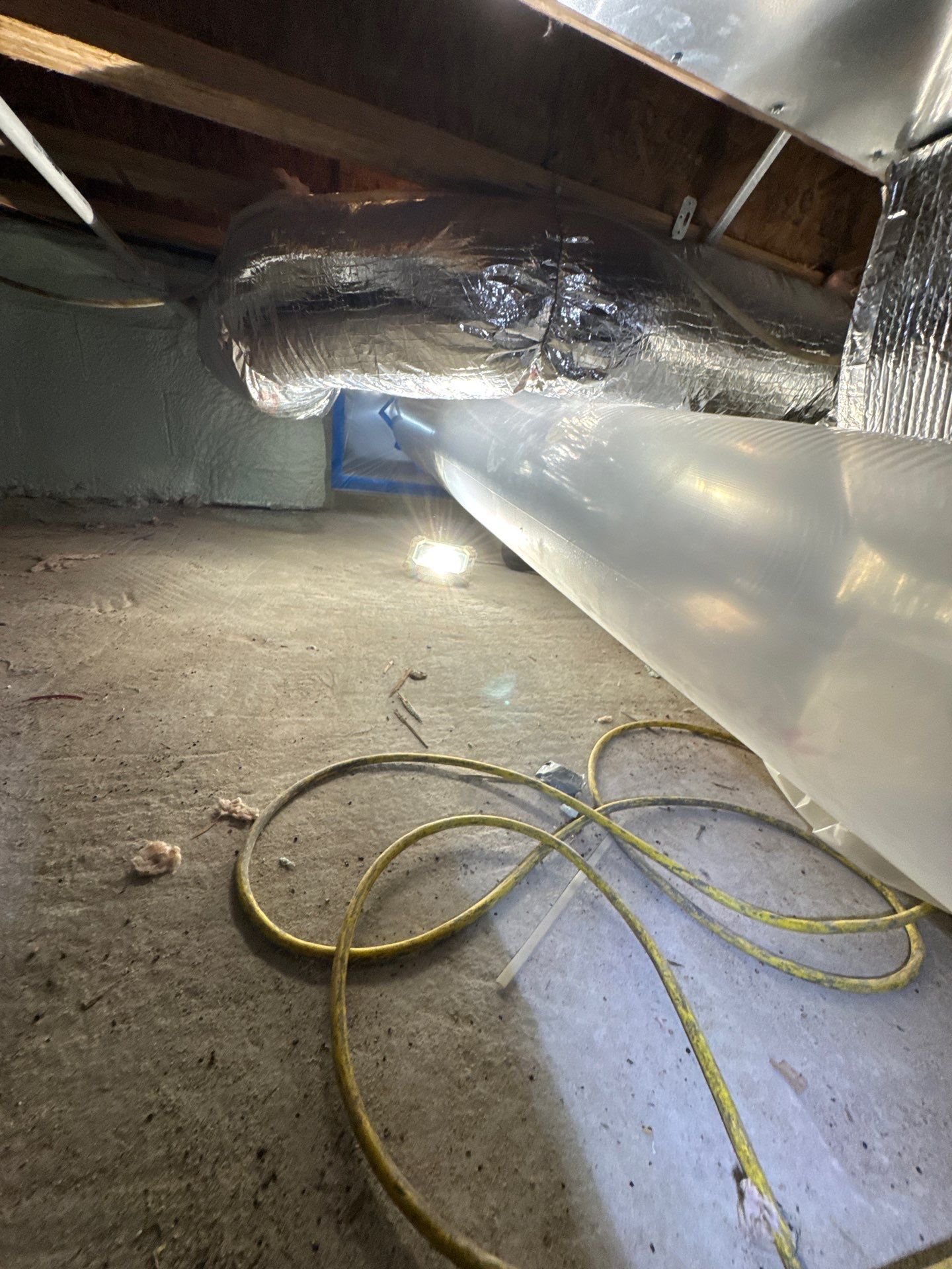 air scrubber in crawlspace at Hamptons home