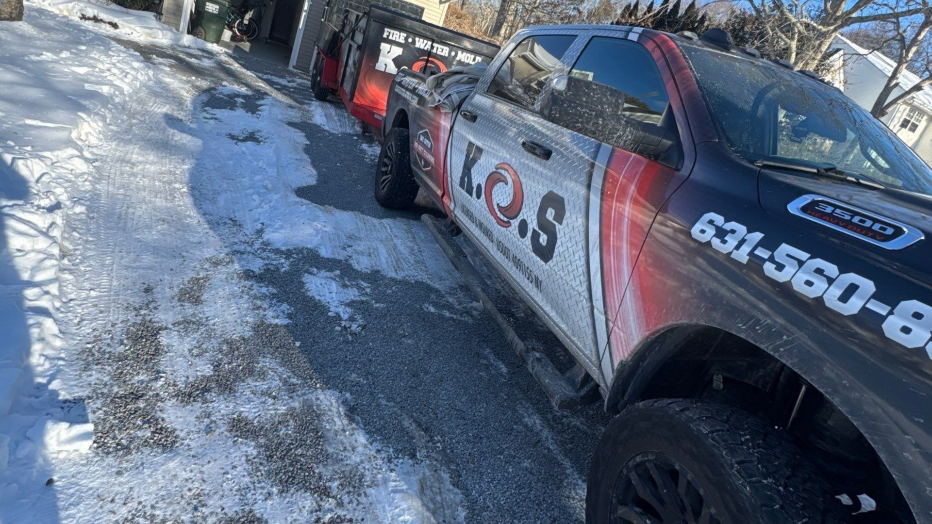 K.O.S. at a Westhampton home that had water damage and mold in the basement. 