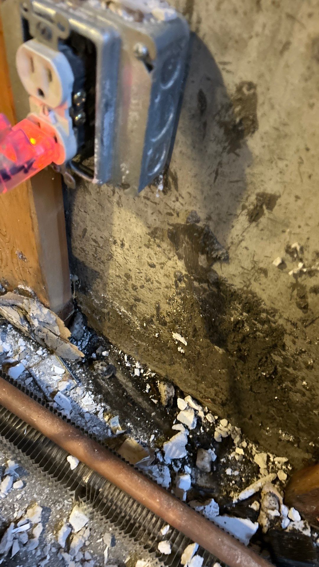 Water Damage and mold in basement at home in Hampton Bays New York