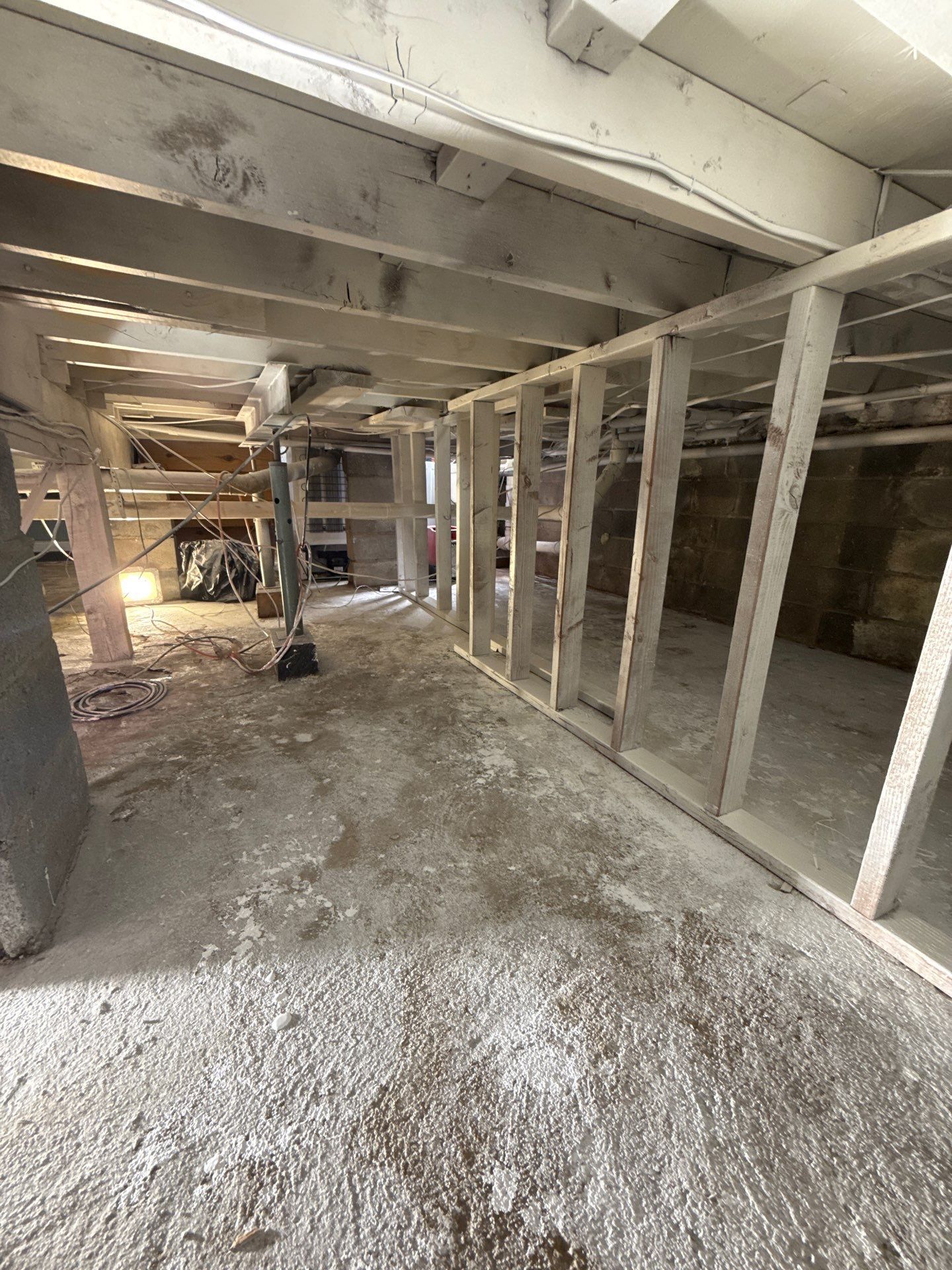 finished crawlspace with mold encapsulation at a home in Melville New York 