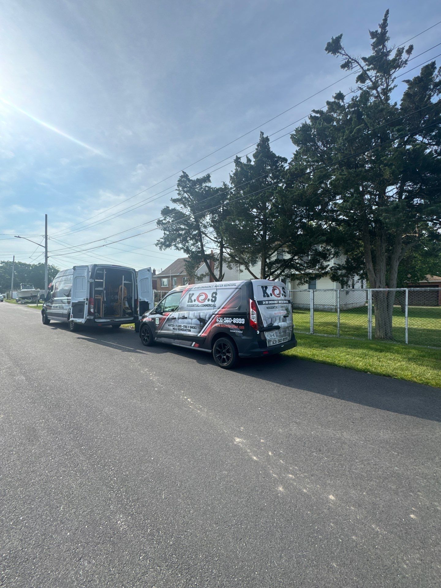 Mold remediation at home in Shirley, New York Suffolk County. K.O.S. Restoration 