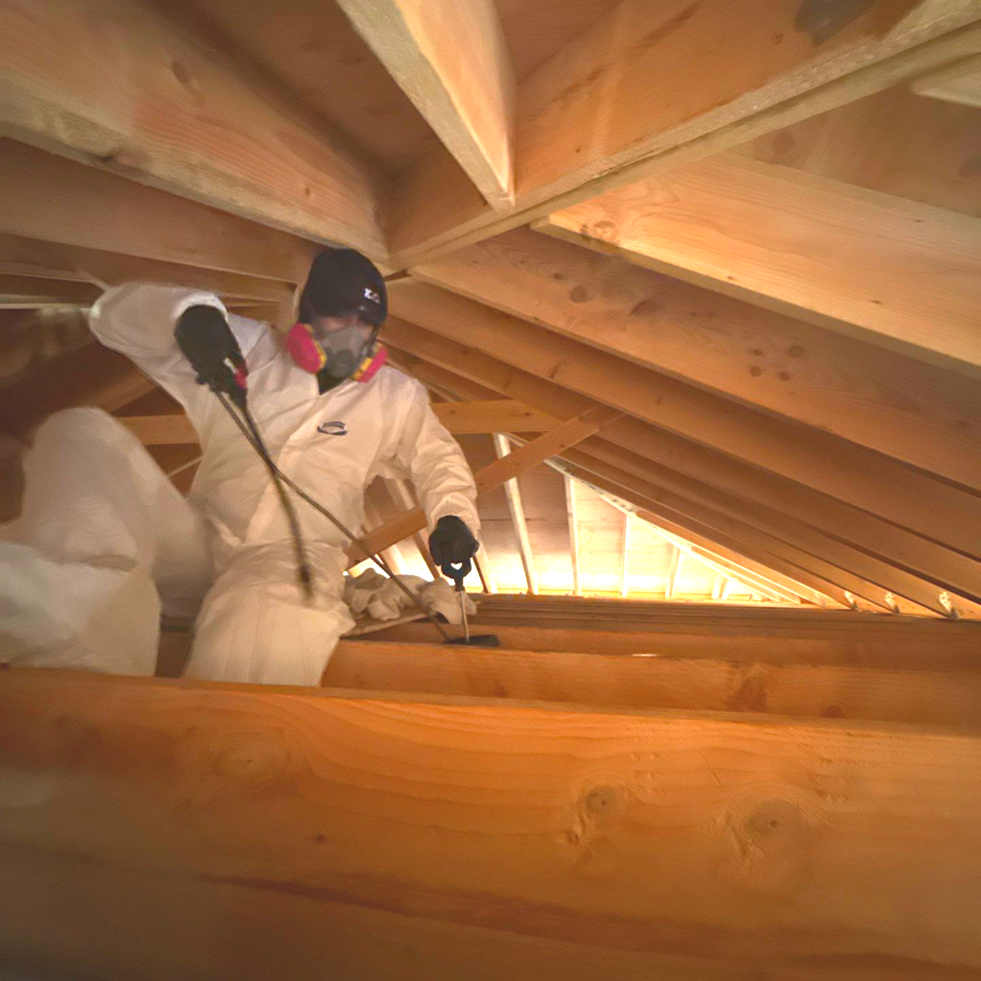K.O.S. Restoration team doing wildlife sanitation in a historic windmill in Southampton, NY