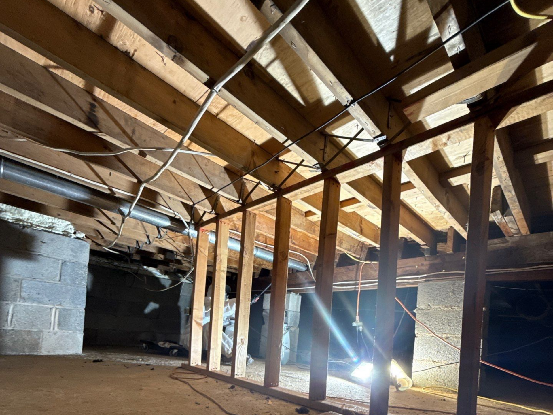 completed mold remediation of crawlspace at a Long Island home