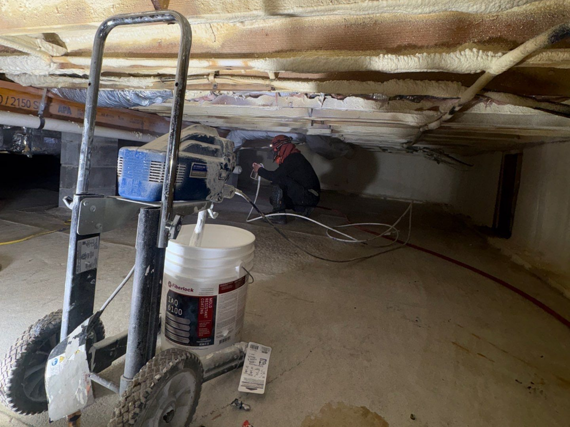 Fiberlock IAQ 6100 mold resistant encapsulation coating crawlspace Long Island