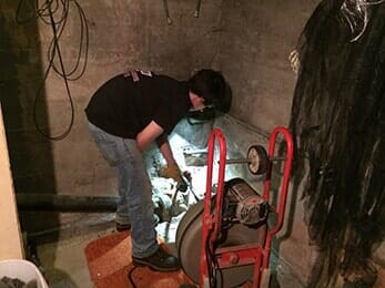 Man working — West Chazy, NY — Adirondack Affordable Plumbing