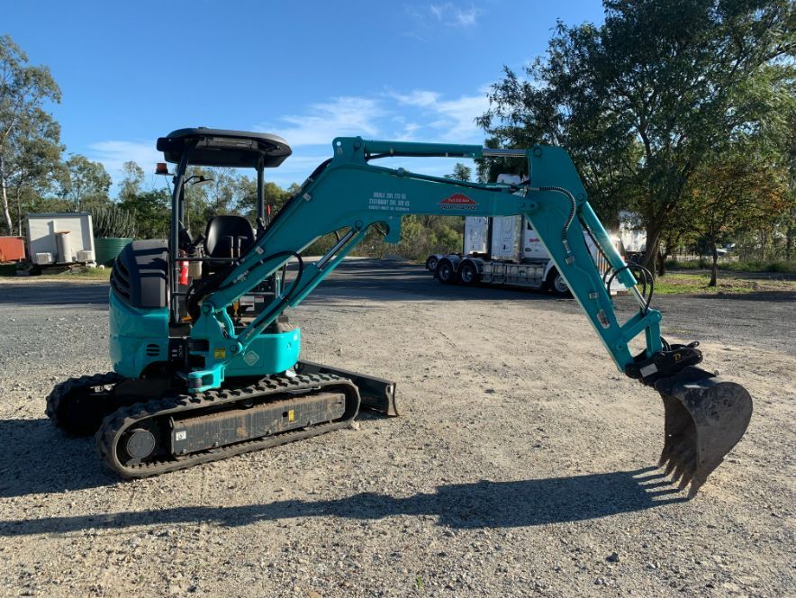 Excavator Blue — Dry Equipment Hire in Ipswich