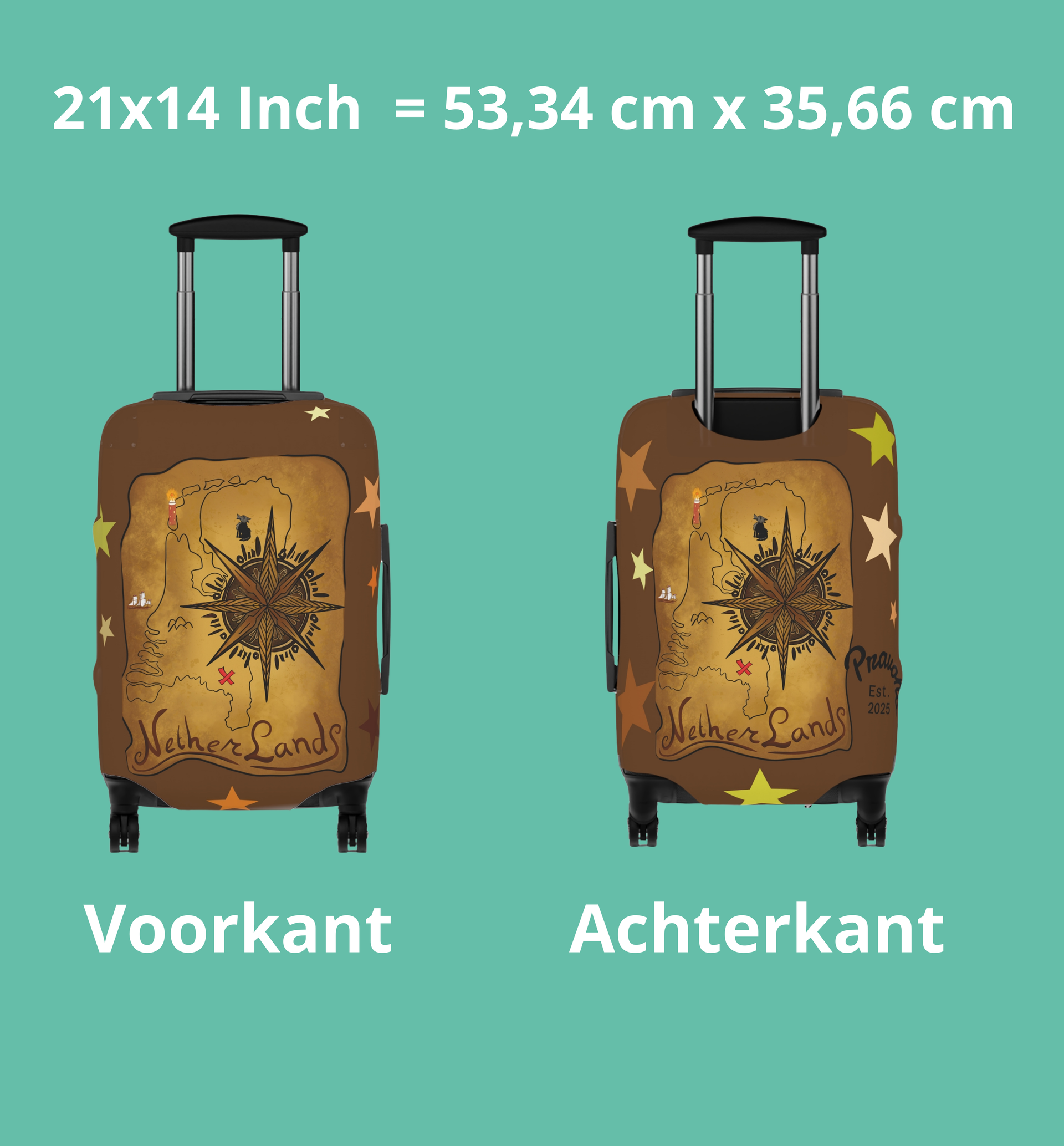 Vintage Landkaart kofferhoes