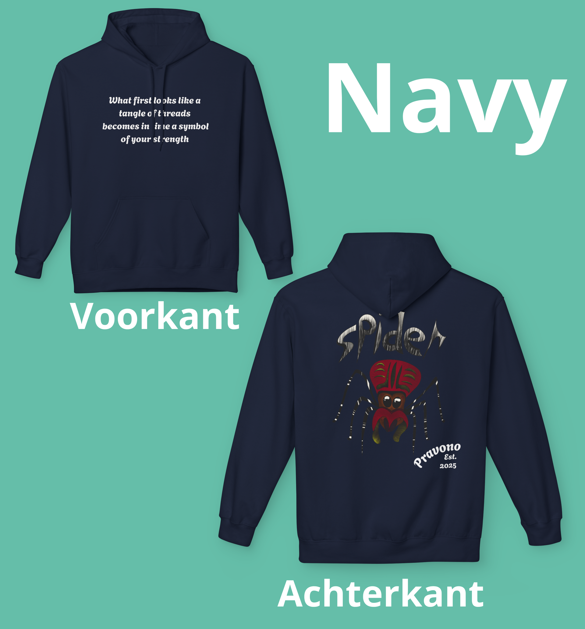 Strength Spider Hoodie off Threads of Power by Pravono