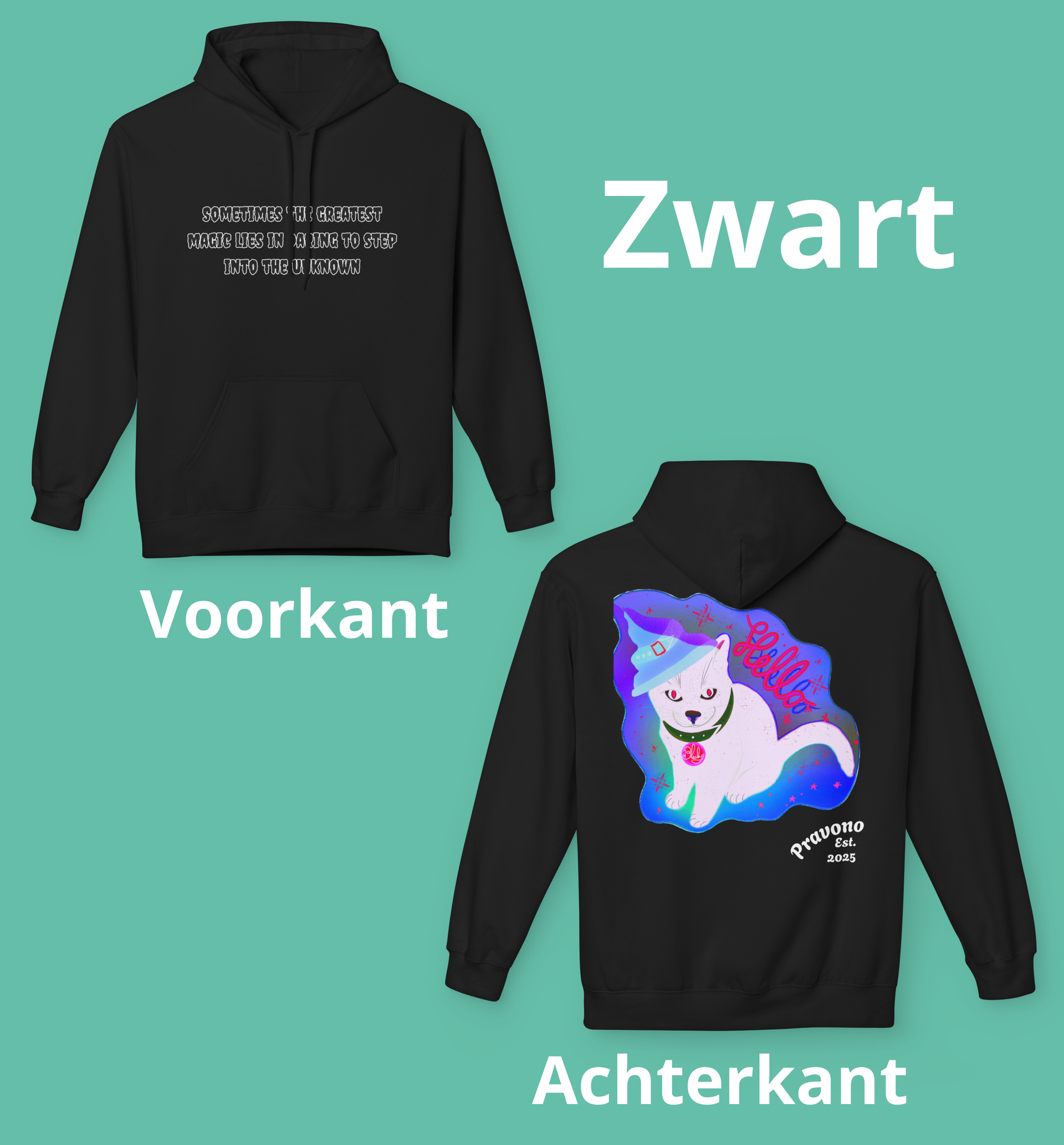 De magische kat hoody 04: geeft je warmte en moed!