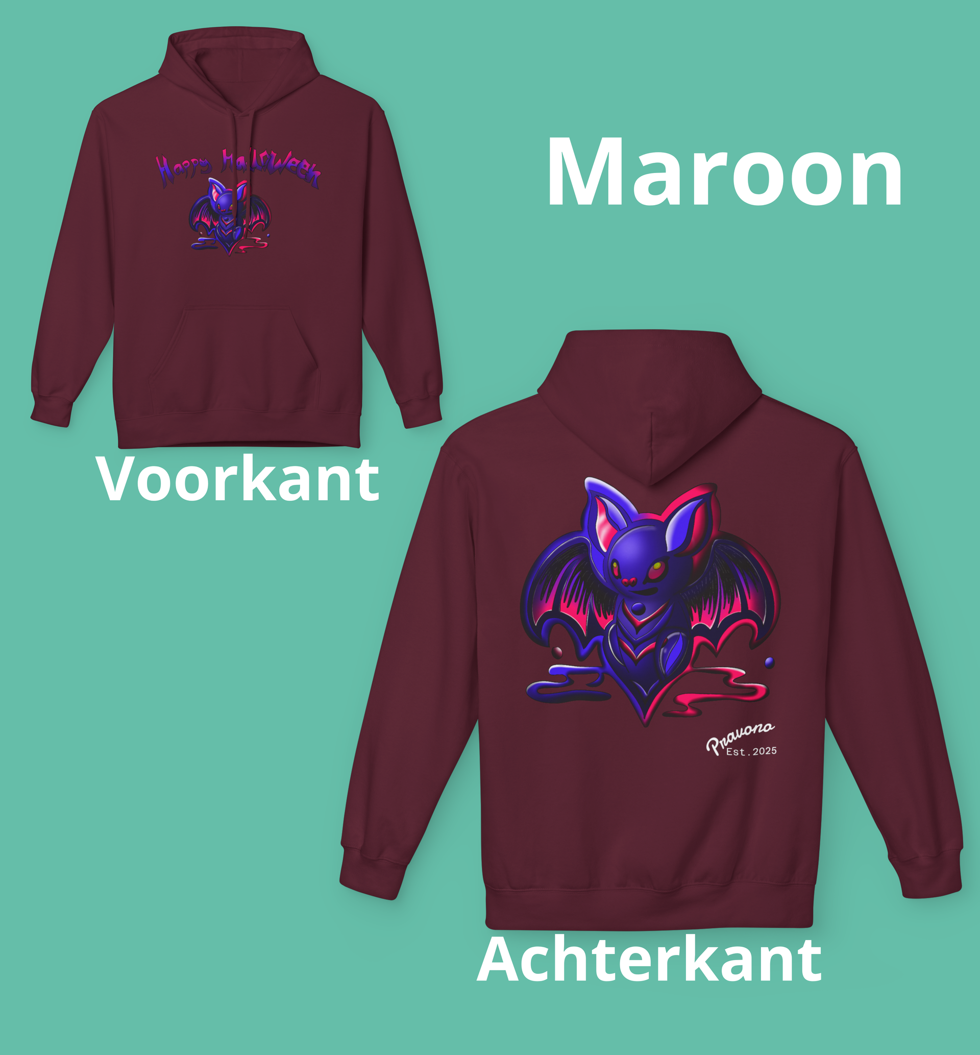 Candy Pink Bat Hoodie for Sweet Chaos by Pravono