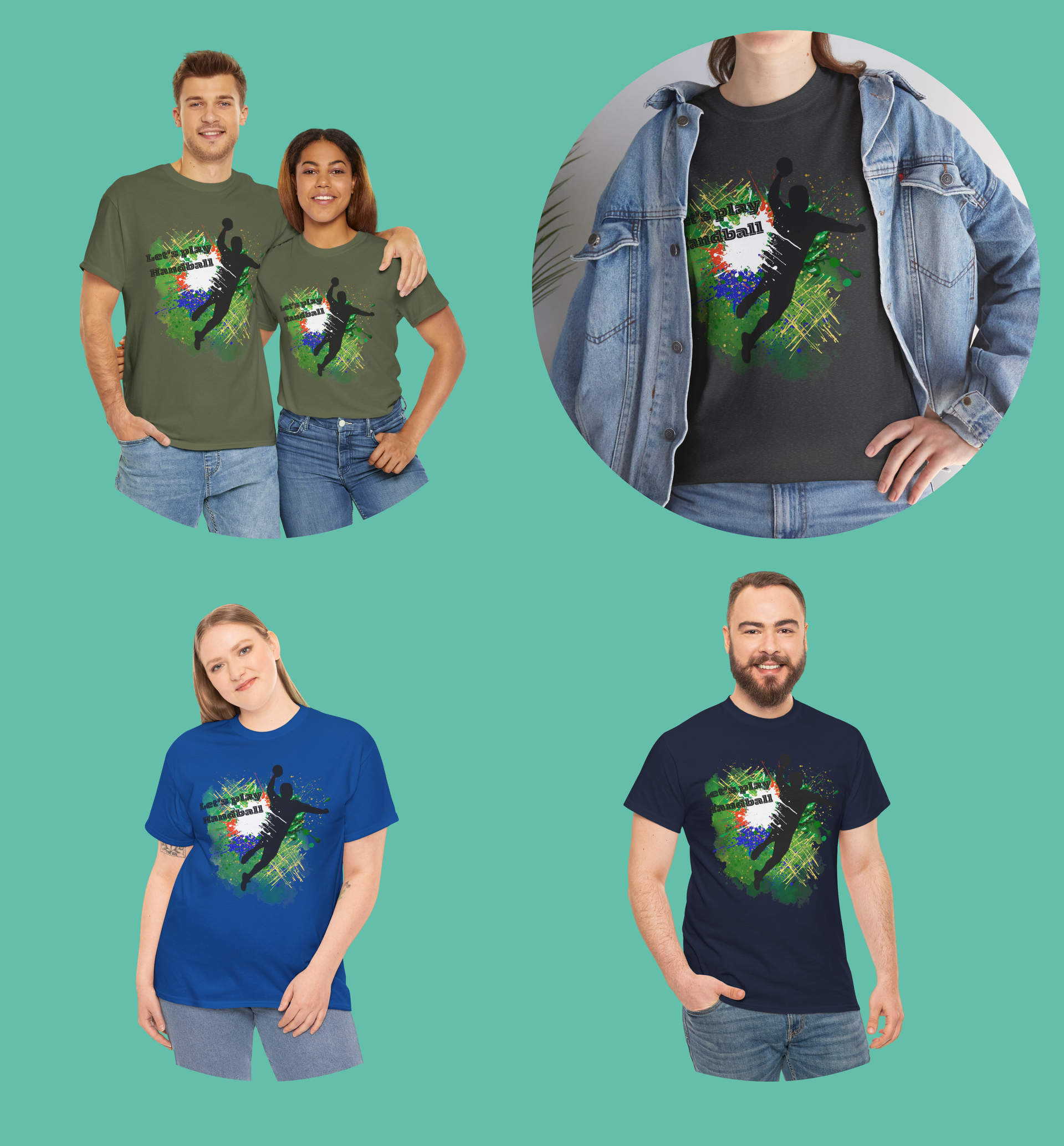 Sport t shirt; Let’s play handball!