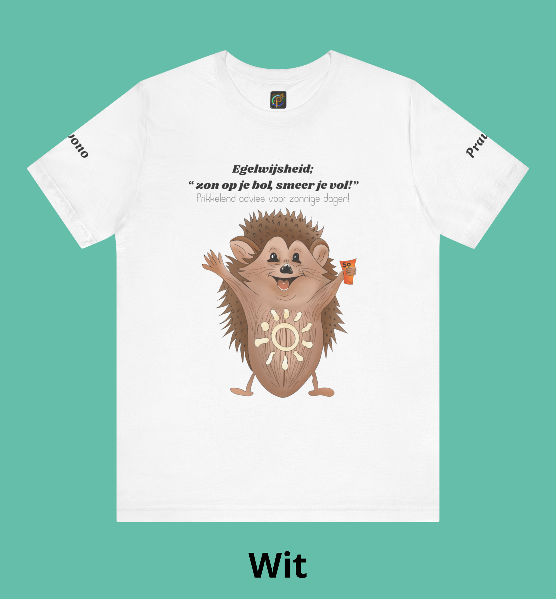 Unisex Egel Zomer-Wandel-Tshirt met zonnebrand lichte kleuren