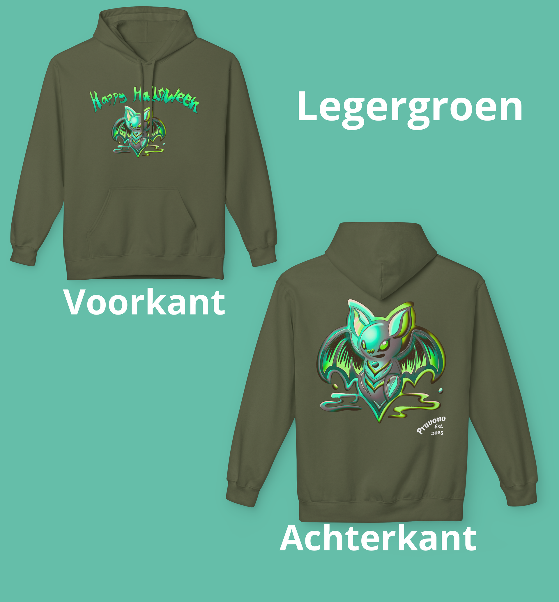 Neon Green Bat Hoodie so Glow Up Your Halloween.