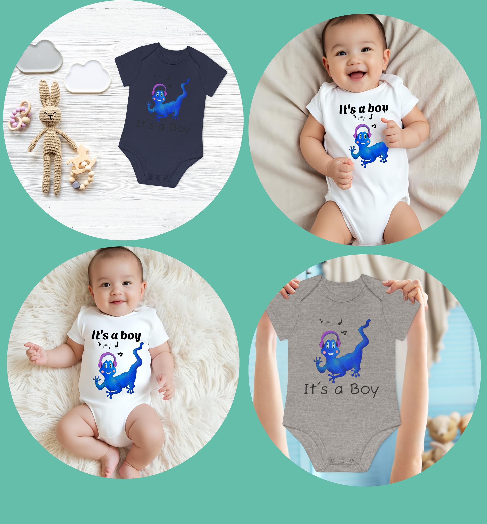 Baby romper | Stoere hagedis voor de kleine ontdekker