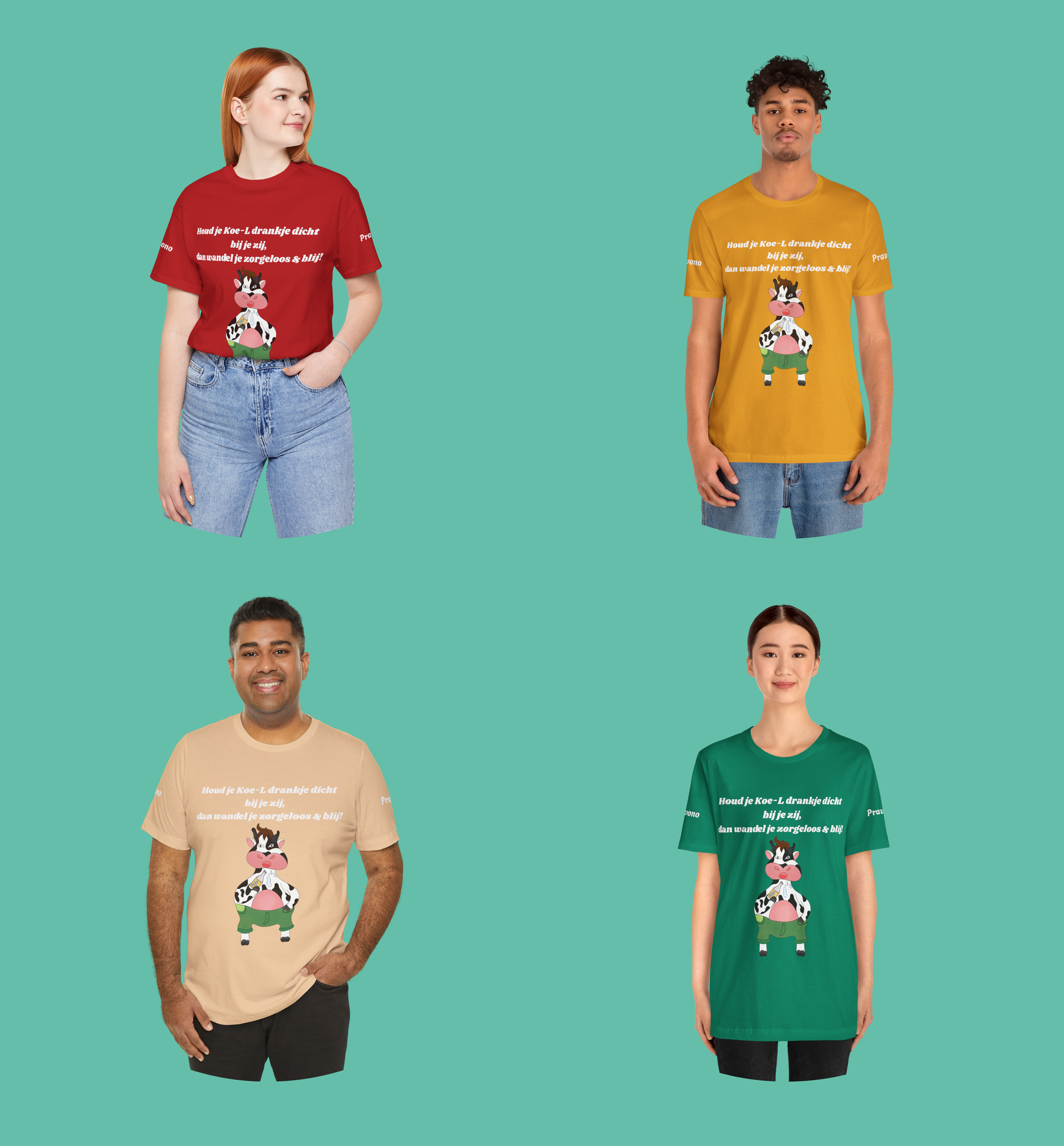 Het perfecte Unisex Wandel T shirt  - Koe-L Drankje !