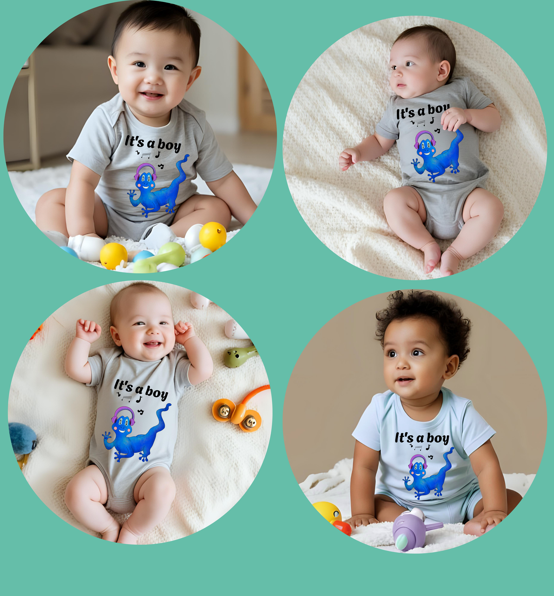 Baby romper | Stoere hagedis voor de kleine ontdekker