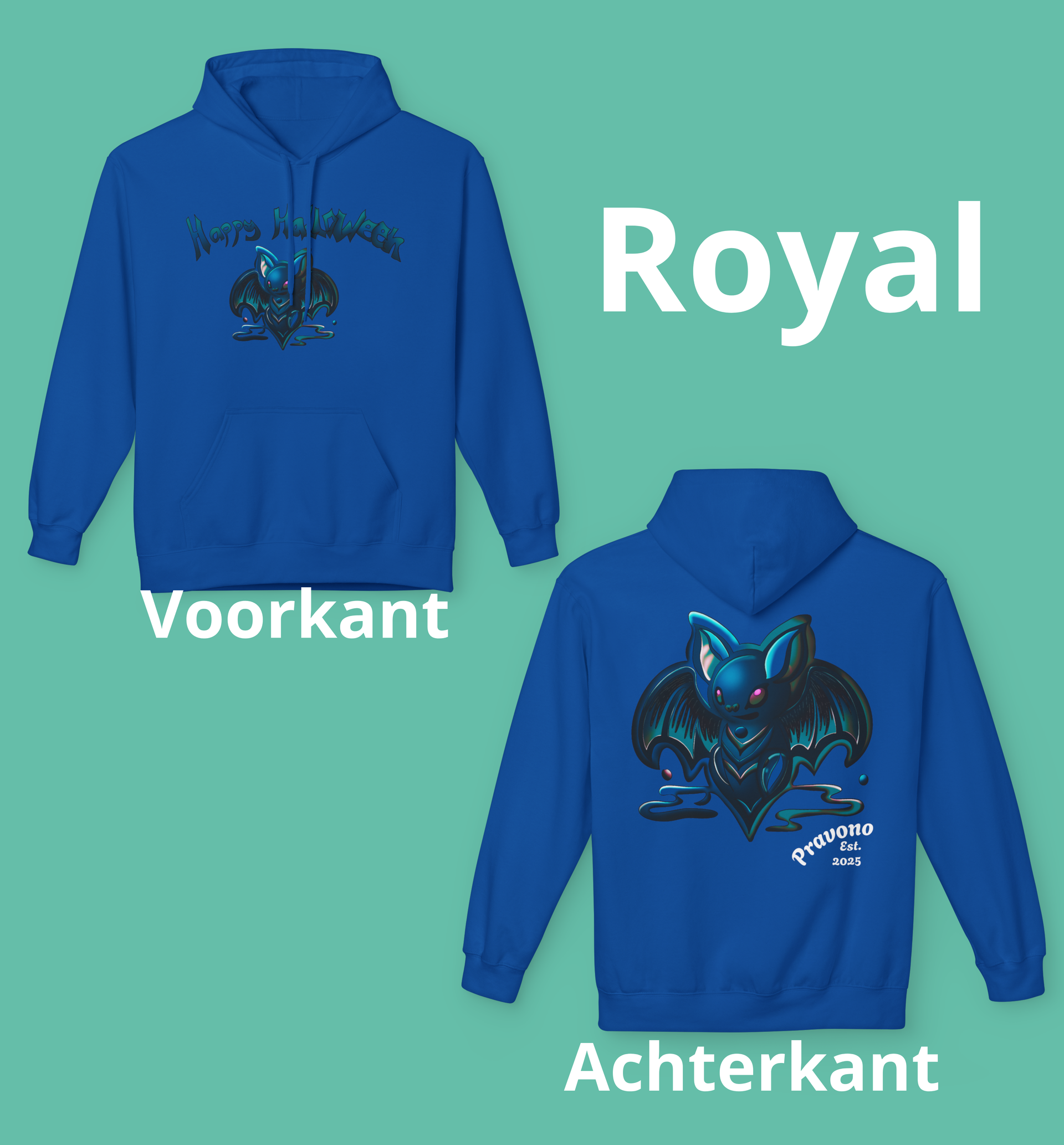 Midnight Bleu Bat Hoodie Limited Halloween Edition by Pravono