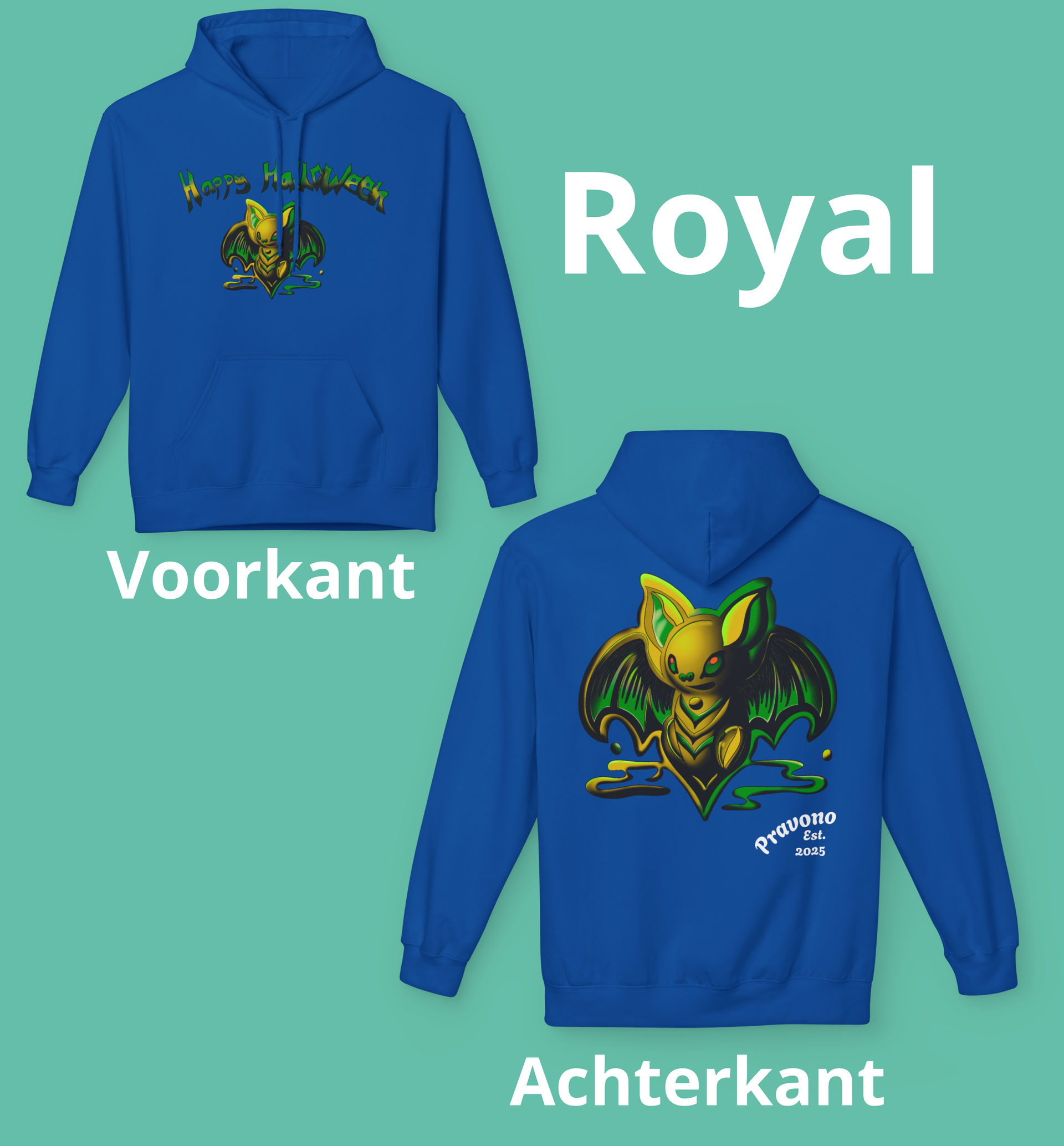Golden Bat Hoodie for a Bright Halloween Power by Pravono