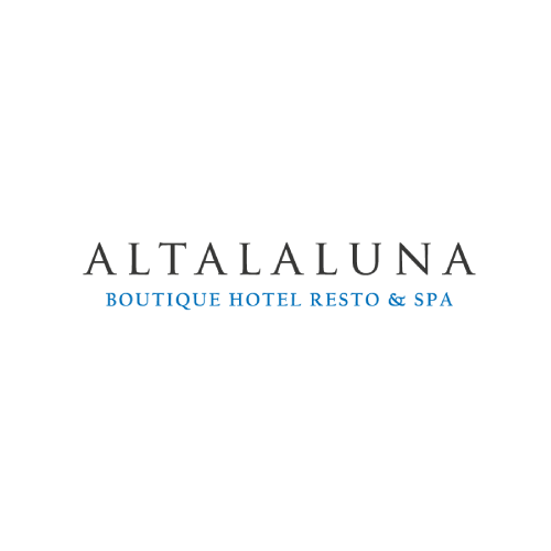 Un logotipo para altaluna boutique hotel resto & spa