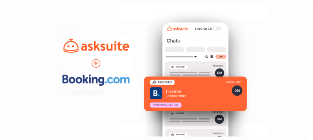 Un teléfono con el logotipo de Booking.com.