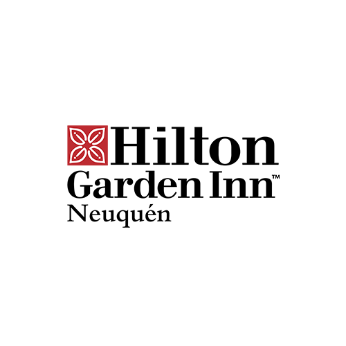 El logotipo de Hilton Garden Inn Neuquen está sobre un fondo blanco.