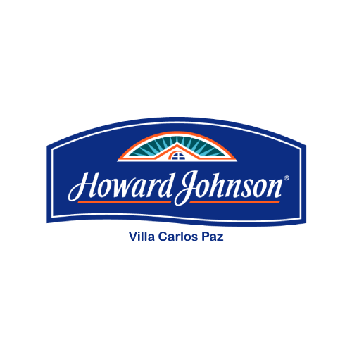 El logotipo de Howard Johnson es un cartel azul con una casa encima.