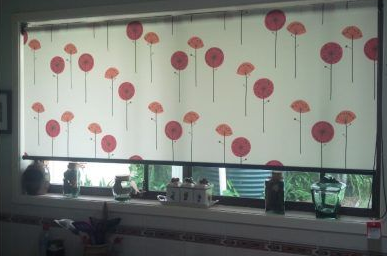 Roller Blind With Flower Pattern — Abundance Blinds In Morisset, NSW