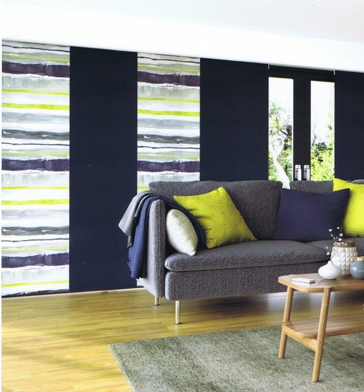 Panel Blinds With a Striped Design — Abundance Blinds In Budgewoi, NSW