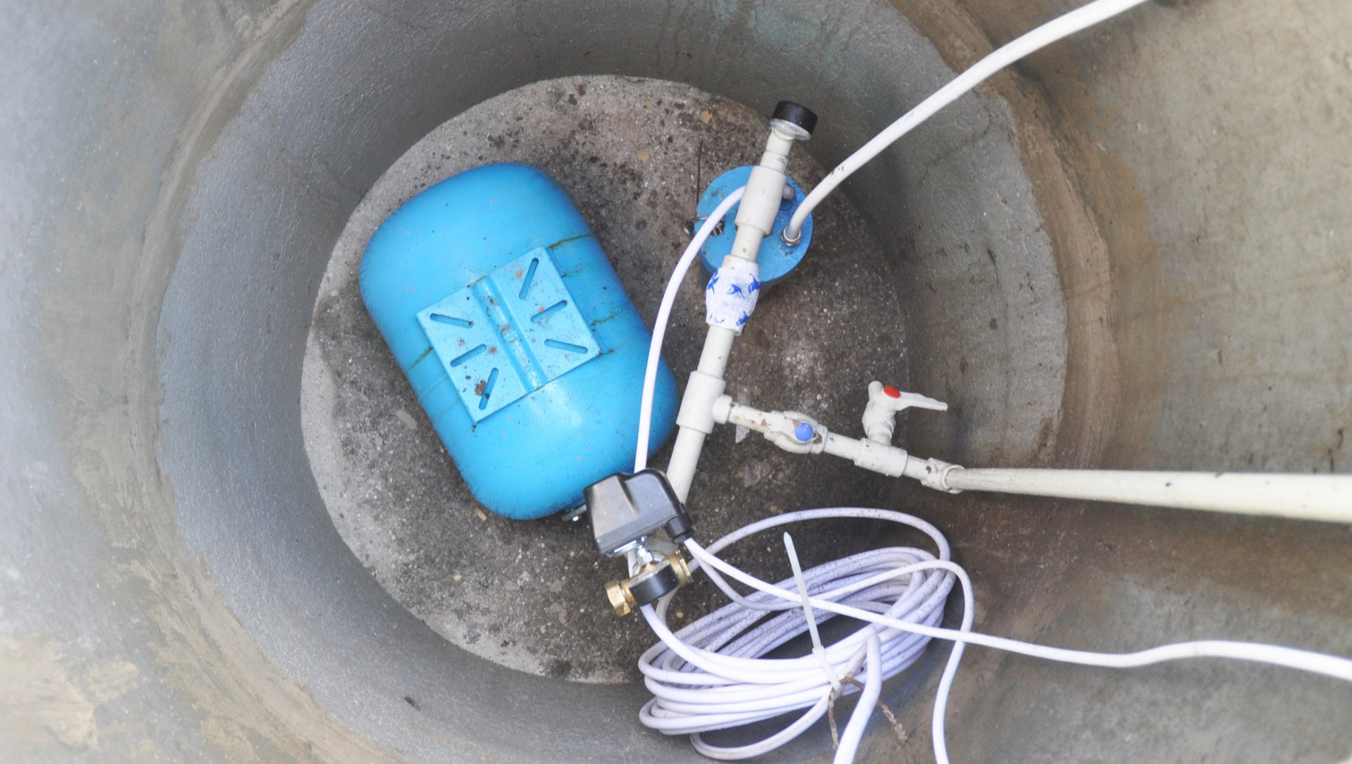 Sump pump in a hole - Fairfield, PA - Chuck Alexander's Plumbing, Pumps & Water Treatment