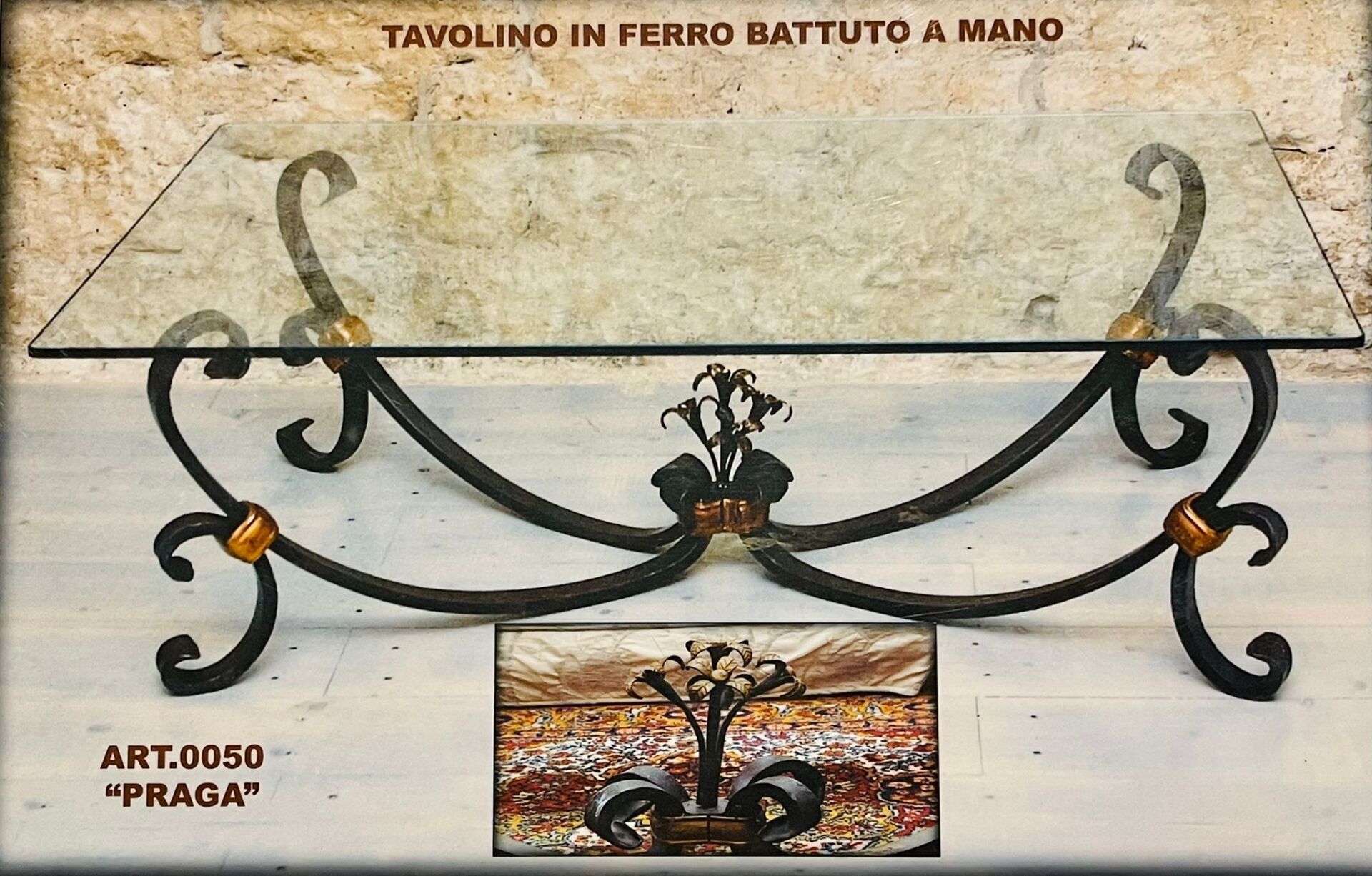 Tavolino in ferro battuto