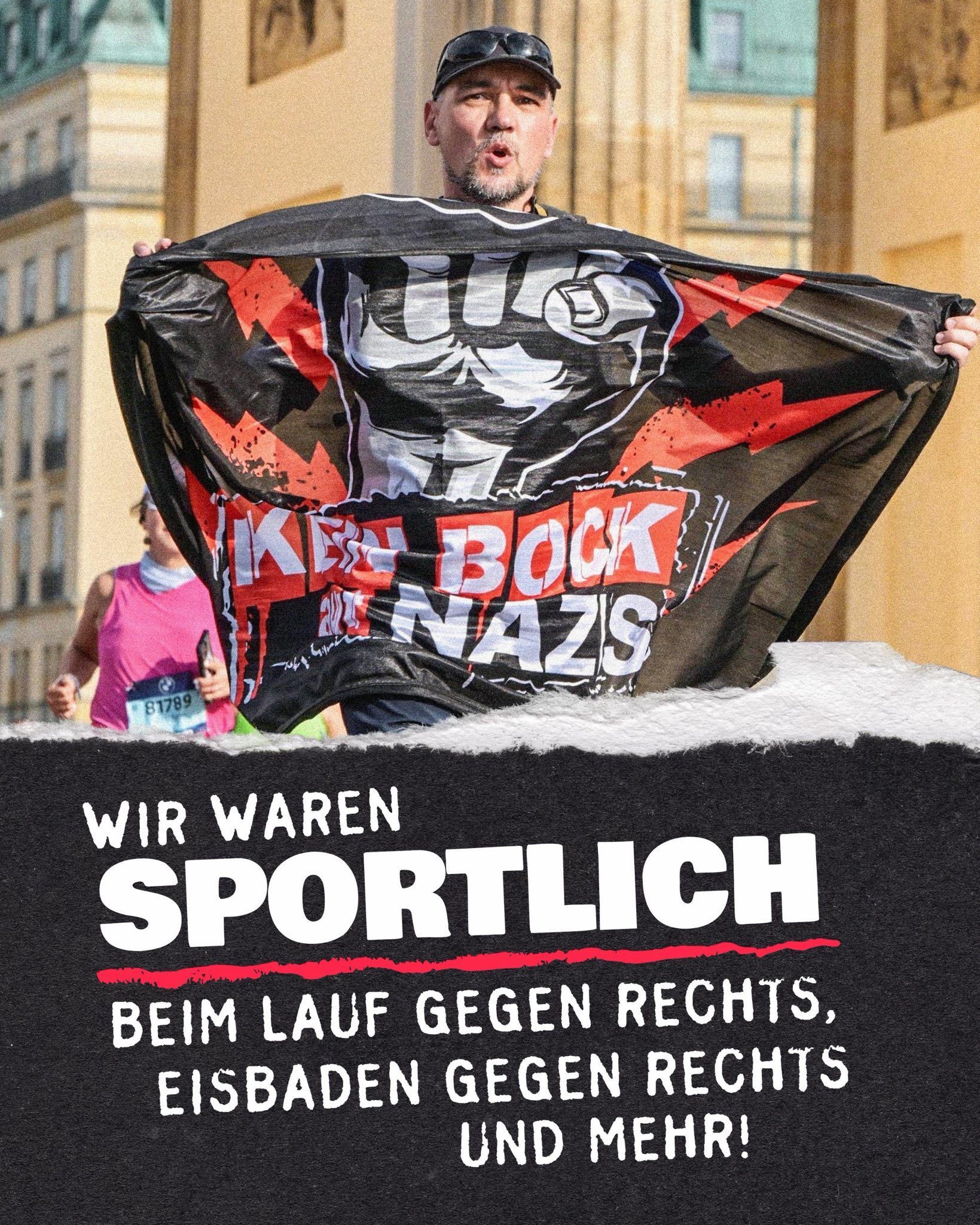 Wir waren sportlich beim lauf gegen rechts, eisbaden gegen rechts und mehr.