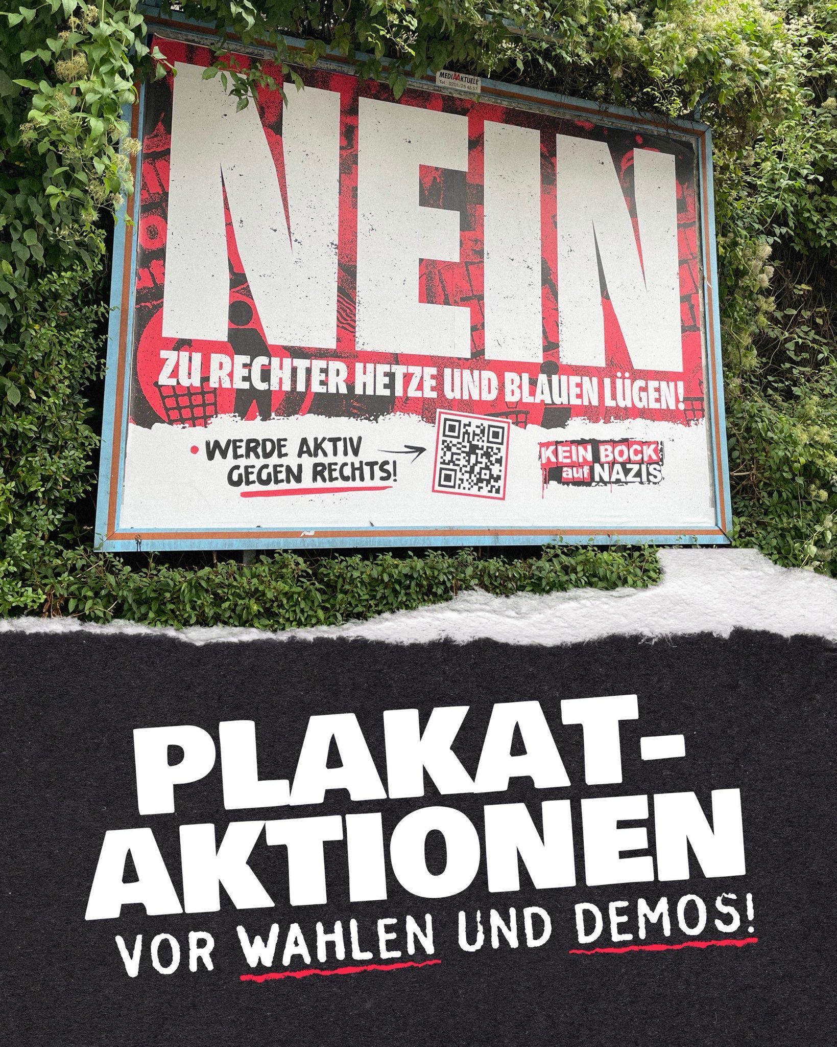 Plakataktionen vor Wahlen und Demos