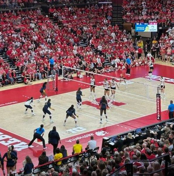 Husker Volleyball at Wrigley Field 