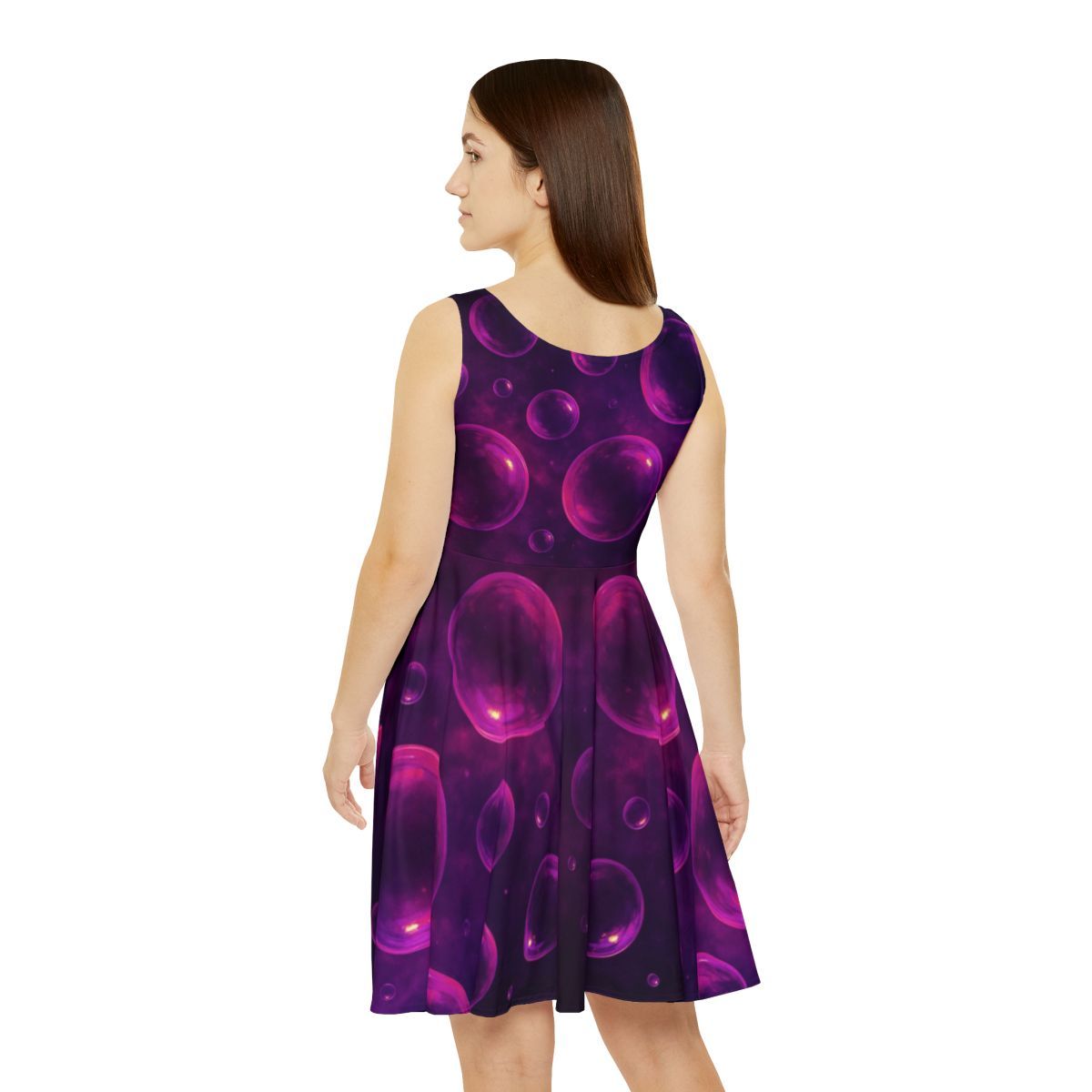Pink and purple bubble skater dress