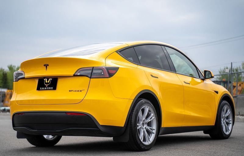 Paint Protection Film on yellow car