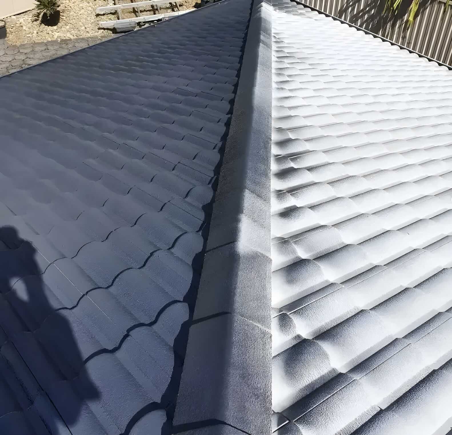 A Close Up of a Roof With a Shadow — Magic Wand Roof Restoration & Painting in Mermaid Beach, QLD