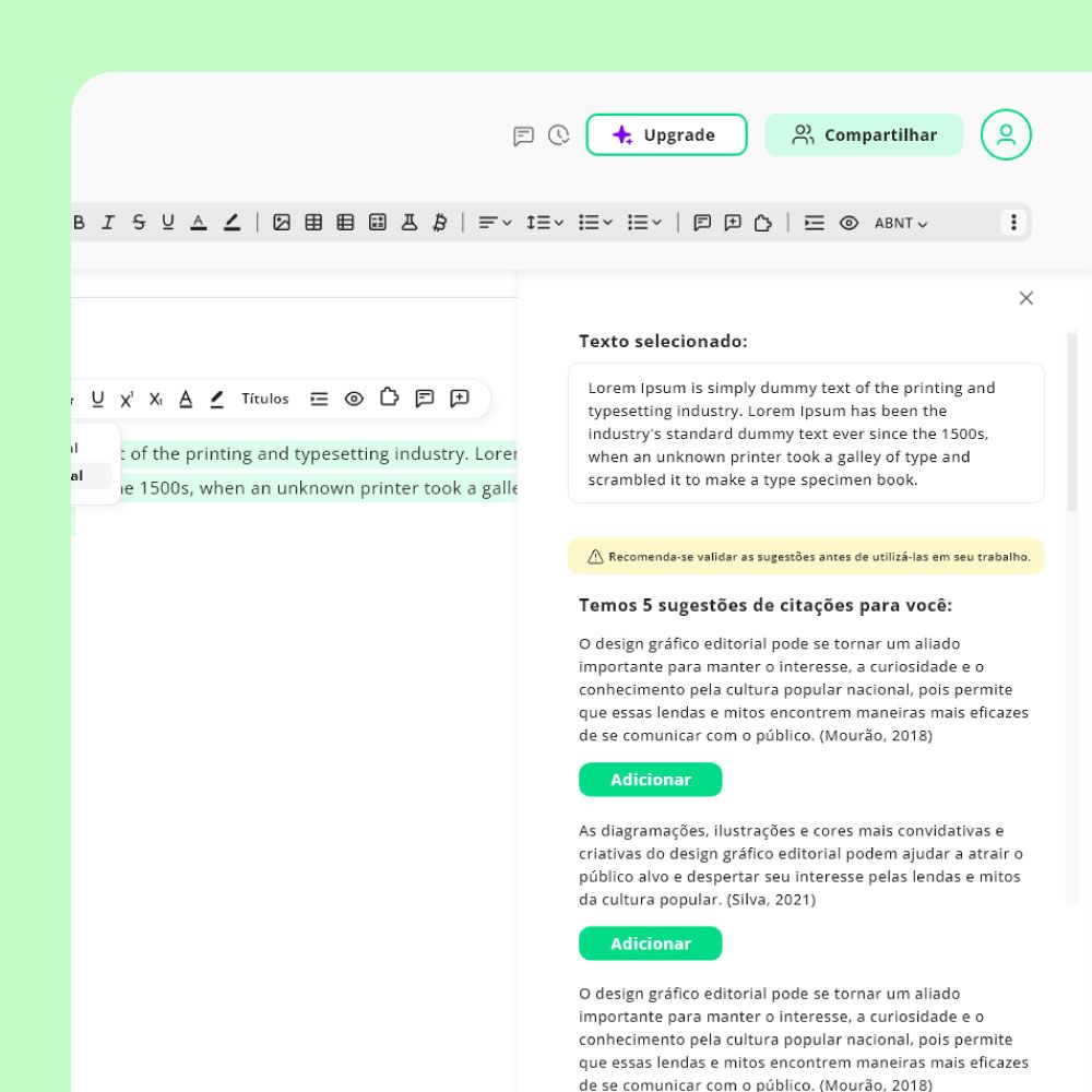 Editor de textos Mettzer: IA para sugestões automáticas e otimização da escrita acadêmica e profissional