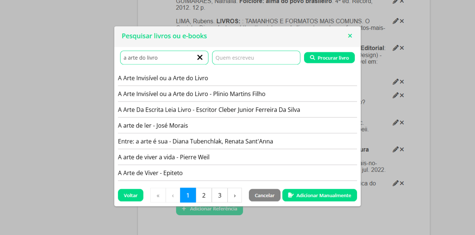 gerador de referencias