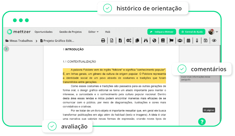 Mettzer para orientação acadêmica: acompanhe e gerencie pesquisas e trabalhos de alunos em um só lugar.