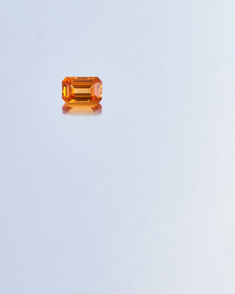 Rectangular amber stone